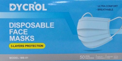 CUBREBOCAS TRICAPA DYCROL MB01 CAJA 50 PZ AZUL -
