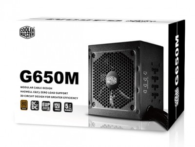 Fuente de poder COOLER MASTER - 650 W, 100 - 240 V, 50 - 60 Hz, PC, Negro