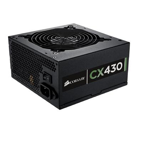 Fuente de poder CORSAIR CX430 80 PLUS Bronze - 430 W, 90 - 264 V, PC, Negro