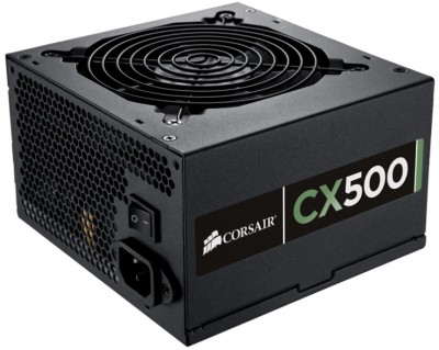 Fuente de poder CORSAIR CX500 Bronze - 100 - 240 V, 47 - 63 Hz, Negro, 500 W, PC