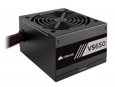 Fuente de poder 650W CORSAIR VS650 - 650 W, PC, Negro, 12 cm, ATX