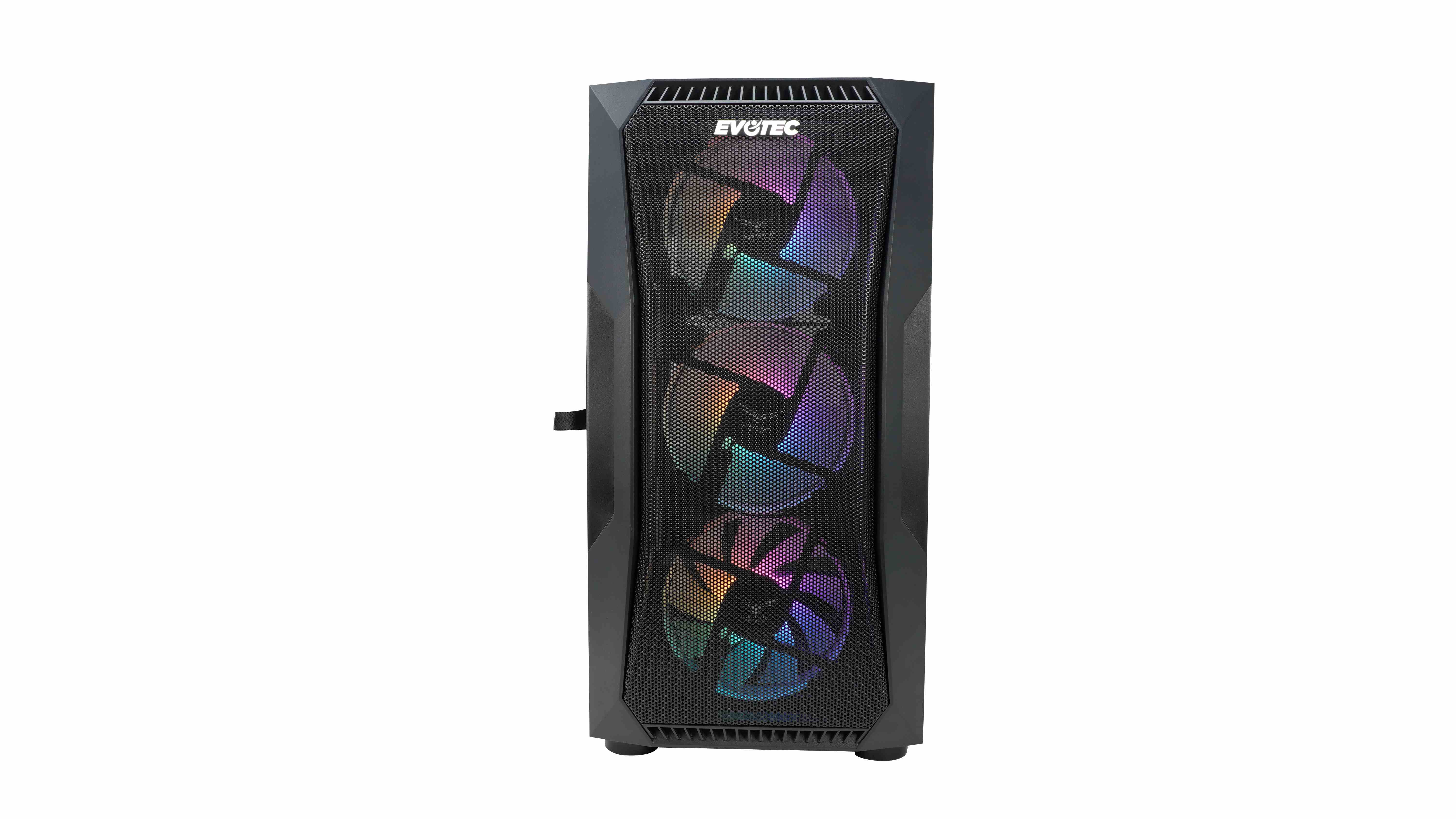 Gabinete Gaming Seoul - EVOTEC EV-1019, 3 ventiladores incluidos, USB 3.0