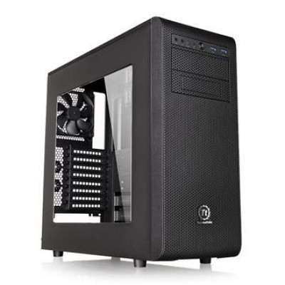 Gabinete THERMALTAKE - Midi-Tower, PC, ATX, Micro-ATX, Mini-ITX, Negro