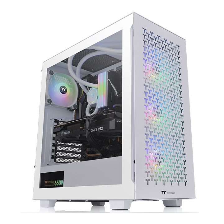 Gabinete  THERMALTAKE V350 TG ARGB AIR - Mid-Torre, Gabinete, ATX, Micro ATX y Mini-ITX, Color blanco