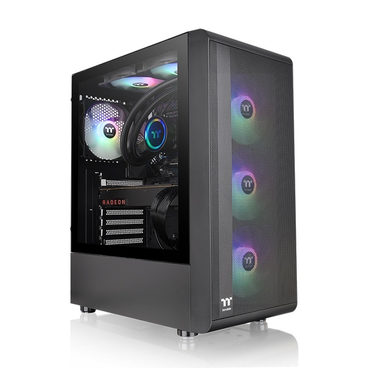 Gabinete Thermaltake S200 TG ARGB (CA-1X2-00M1WN-00) - Color Negro, Media Torre