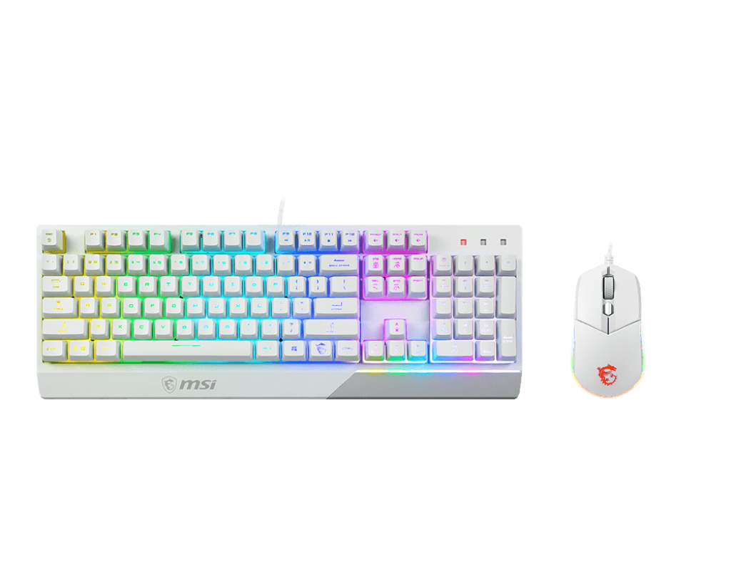 Combo Teclado y Mouse MSI Vigor GK30 Combo White US -