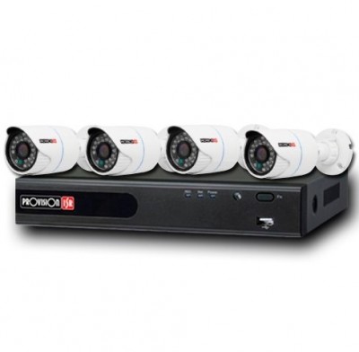 Kit DVR 8 Canales + 4 Camaras Bala PROVISION-ISR PRO84AHDKIT - Metal, 8, 720p (1MP)