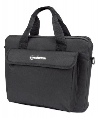 Maletín para Laptop London MANHATTAN 439862 - Negro, Poliéster, 12.5 pulgadas