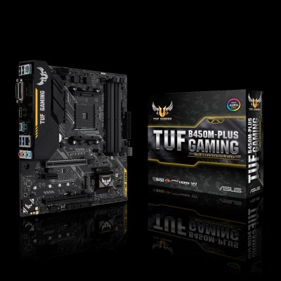 Tarjeta Madre ASUS TUF B450M-PLUS - DDR4, 64 GB, AMD, Socket AM4, Micro ATX
