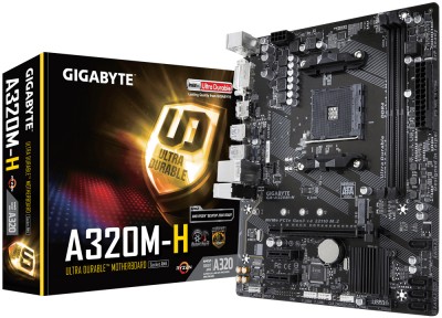 Tarjeta Madre GIGABYTE GA-A320M-H - DDR4-SDRAM, 32 GB, AMD, Zócalo AM4, Mini ATX