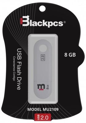 Memoria flash USB Blackpcs 2109 - Color blanco, 8 GB, USB