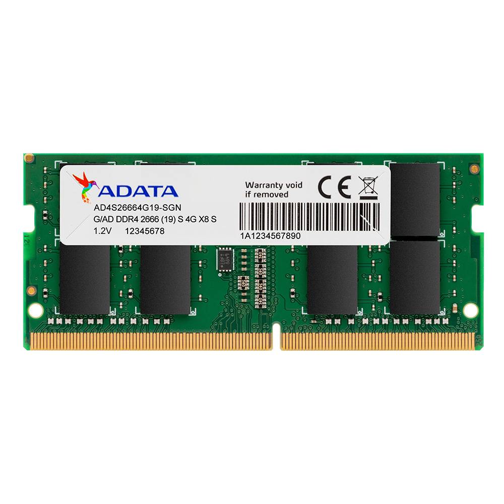 Memoria RAM ADATA AD4S26664G19-SGN - 4 GB, DDR4, 2666 MHz, SO-DIMM