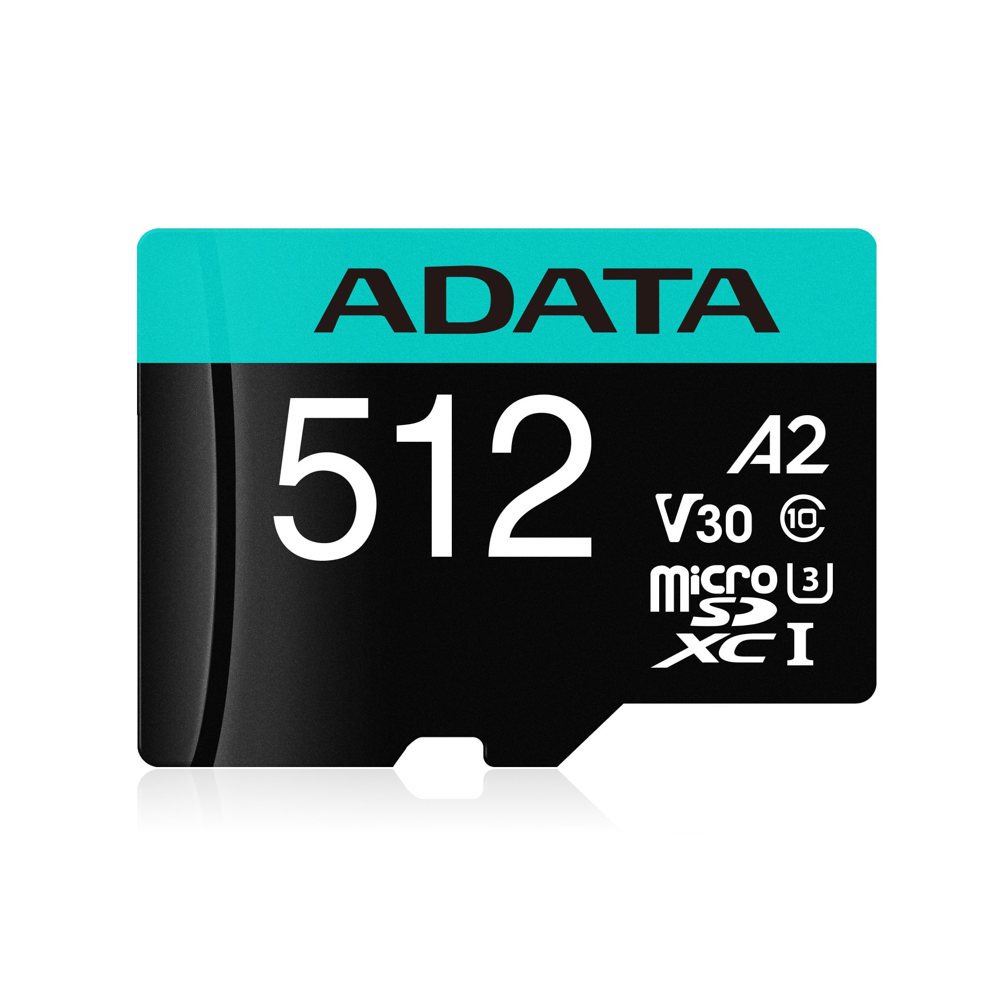 Micro Secure Digital A2 (V30)  ADATA Premier Pro - 512 GB, 100 MB/s, 85 MB/s, Negro/Verde, Clase 10