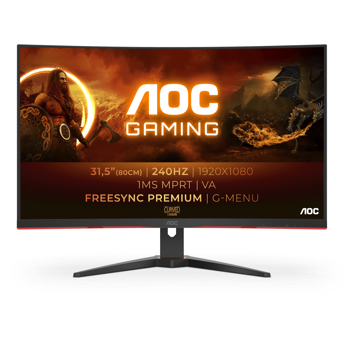 Monitor AOC Modelo C32G2ZE Brillo 300cd/m2 (Typical) Tiempo de respuesta 0.5ms (MPRT) -