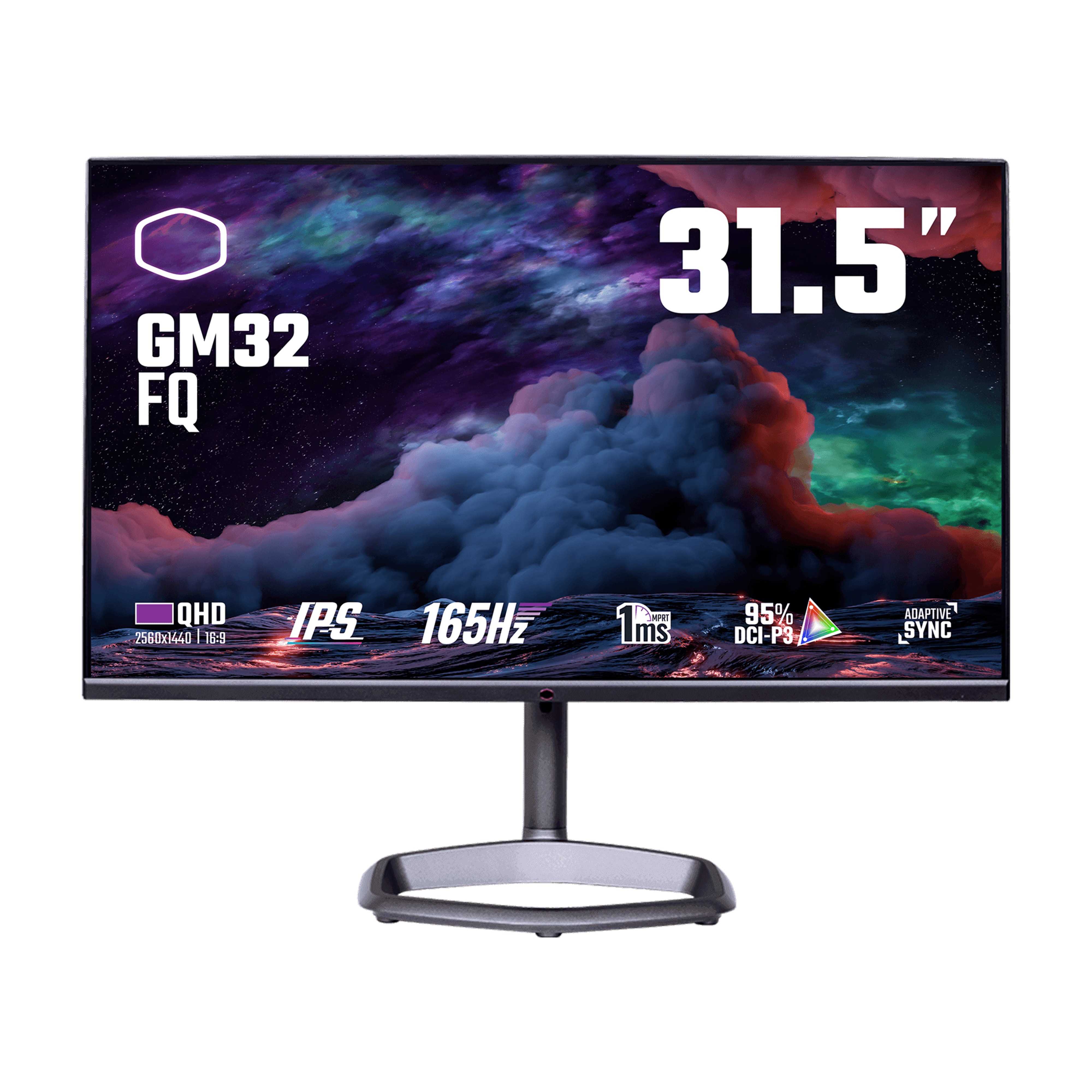 Monitor COOLER MASTER GM32-FQ - 31.5 pulgadas, 1 ms, Negro