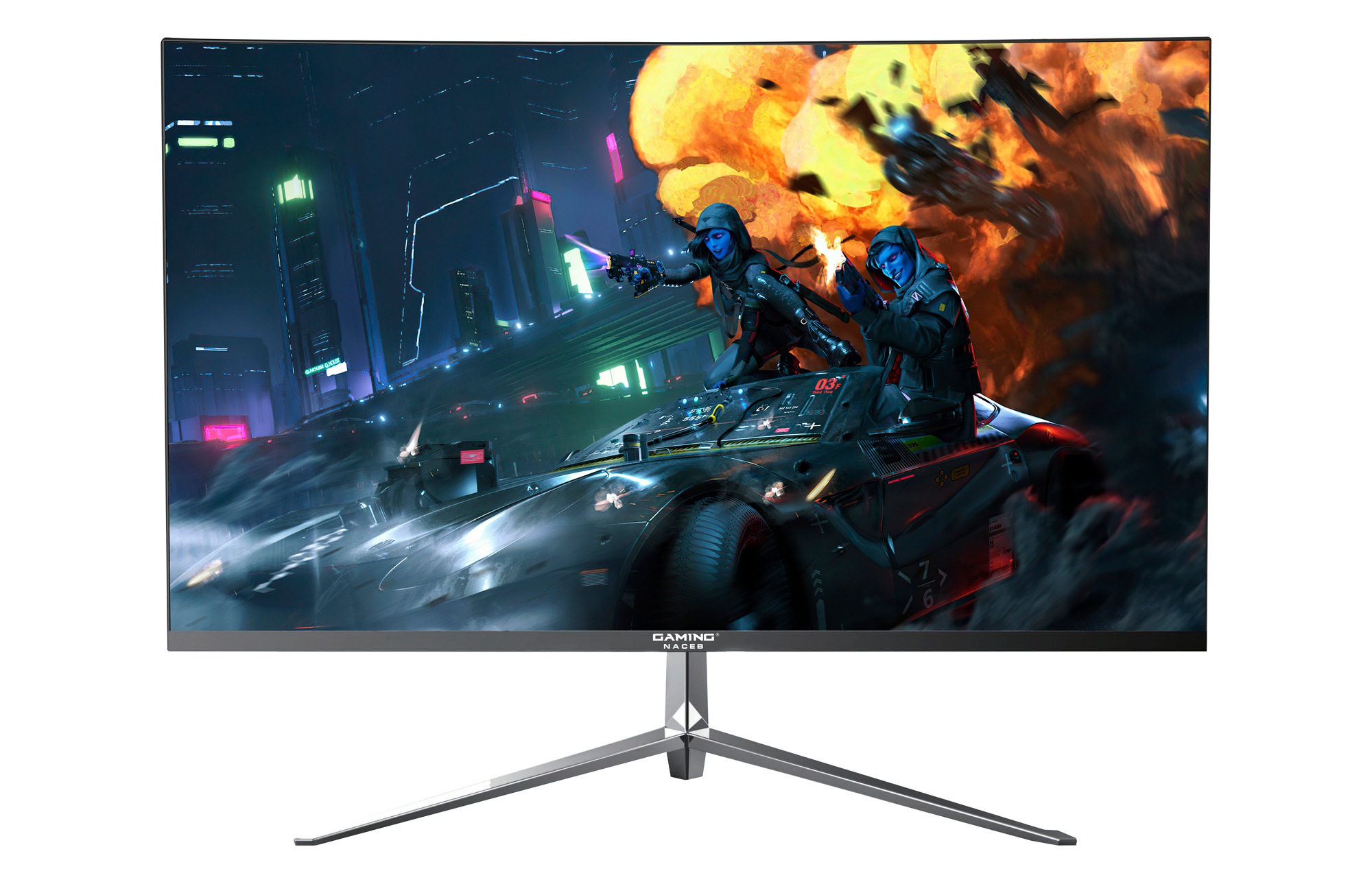 Monitor Curvo Naceb 24 pulgadas - Resolución 1920x1080, 1ms, Frecuencia 165Hz, HDMI + DP + USB NA-0624 Garantia 1 año