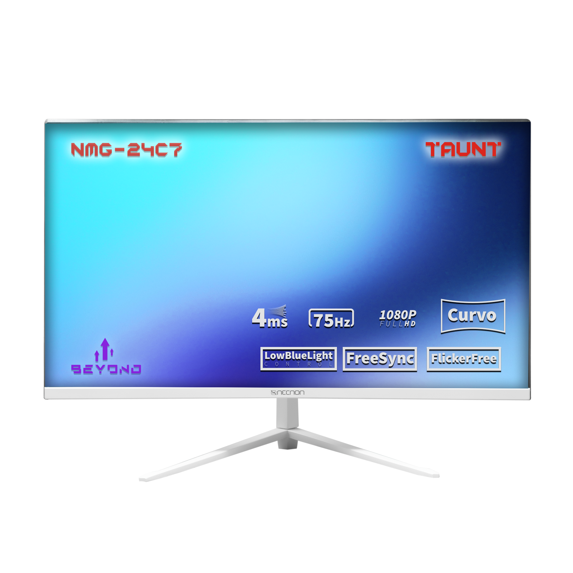 MONITOR GAMING LED CURVO 23.8 NMG-24C7 VA 75HZ 5MS LOW BLUE LIGHT FLICKER FREE FREESYNC VESA 16:9 FHD 1920*1080 HDMI VGA BLANCO -