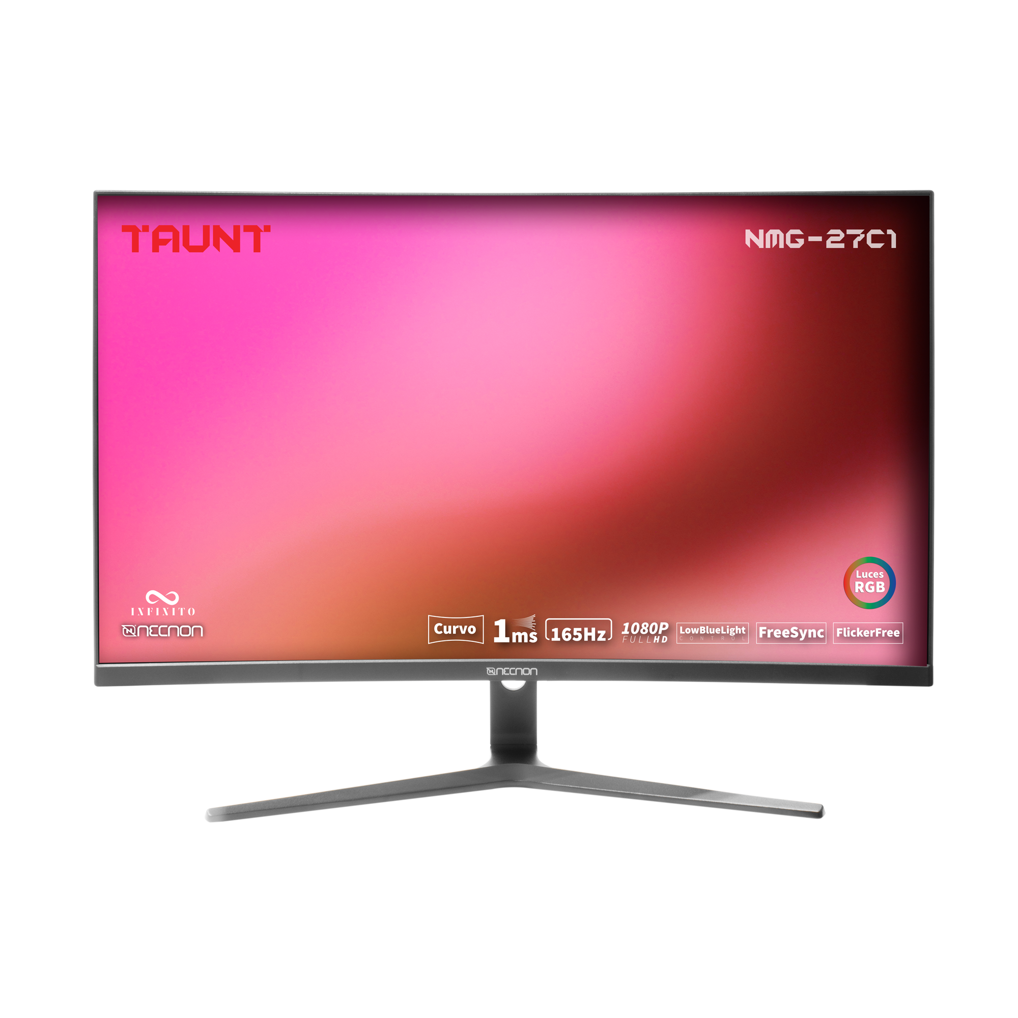 MONITOR GAMING LED CURVO 27 NMG-27C1 VA 165HZ 1MS LOW BLUELIGHT FLICKERFREE FREESYNC RGB VESA 16:9 FHD 1920*1080 HDMI DP NEGRO -