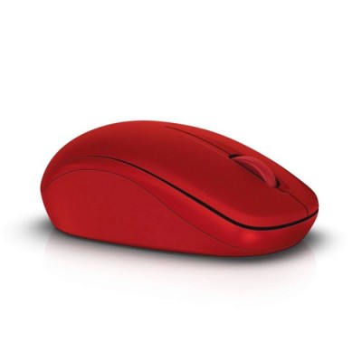 Mouse DELL WM126 - Rojo, 3 botones, Inalámbrico, Óptico, 1000 DPI