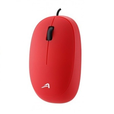 Mouse ACTECK AC-916516 - Rojo, 3 botones, Alámbrico, Óptico, 1200 DPI