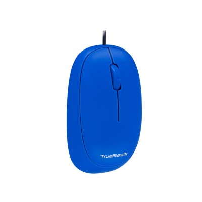 Mouse Alambrico AZUL TRUE BASIX TB-924757 - Azul, 4 botones, 1000 DPI