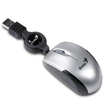 Mouse GENIUS Micro Traveler - Plata, 3 botones, USB, Óptico, 1200 DPI