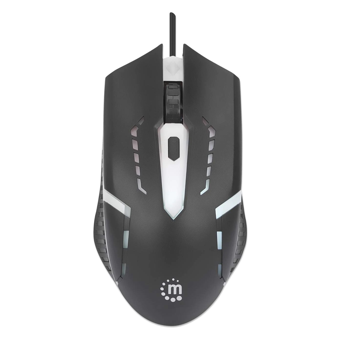 190206 Mouse Gaming óptico cableado USB con iluminación LED RGB - cuatro botones con rueda de desplazamiento, 1500 ppp