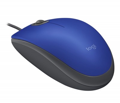 Mouse LOGITECH M110 - Azul, Alámbrico, Óptico, 1000 DPI