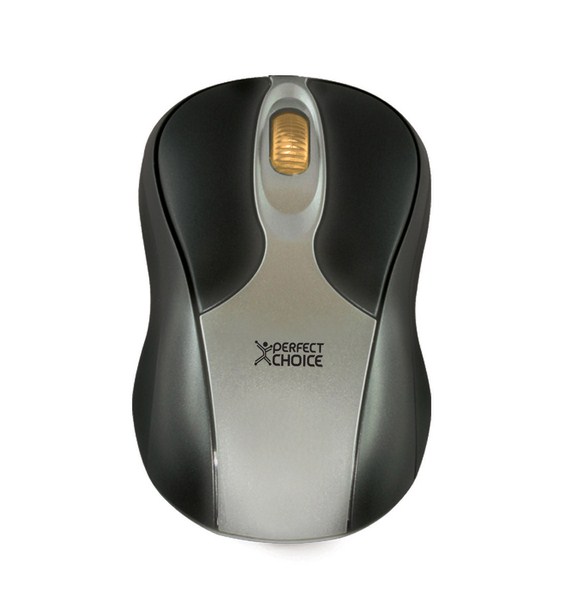 Mouse PERFECT CHOICE - Negro, 3 botones, USB, Óptico, 800 DPI