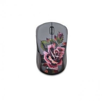 Mouse VERBATIM Tatoo-rose - Gris, USB