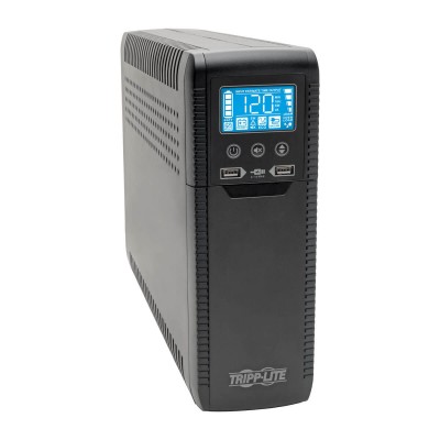 UPS Interactivo con USB ECO1500LCD 1440VA/900 TRIPP-LITE ECO1500LCD - 1440 VA, 900 W, 7 h, Negro, Hogar y Oficina