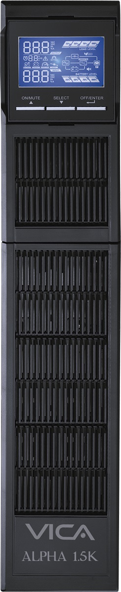 UPS Online con Doble Conversión Torre/Rack VICA ALPHA 1.5K - 1500 VA, 1500W, Negro