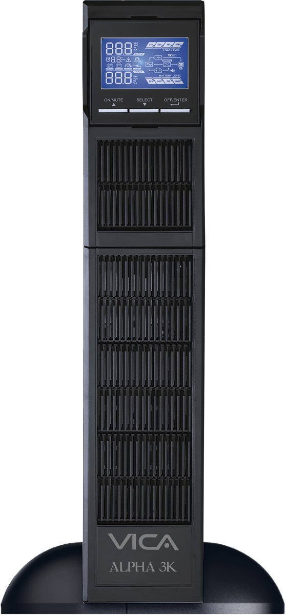 UPS Online con Doble Conversión Torre/Rack VICA ALPHA 3K-220V - 3000 VA, 3000W, Negro