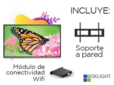 Pantalla interactiva Procolor- 75 pulgadas 4K - 3840x2160 pixeles, 20 toques, 50, 00 horas de vida