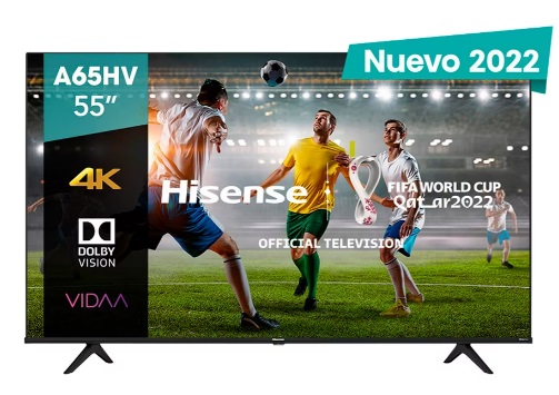 Televisor Hisense 55A65HV - 55 pulgadas, LED 4K UHD, 3840 x 2160 Pixeles, SMART VIDAA