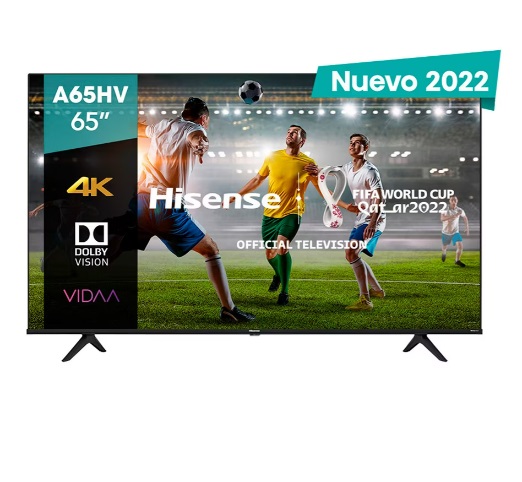 Televisor Hisense 65A65HV - 65 pulgadas, LED 4K UHD, 3840 x 2160 Pixeles, SMART VIDAA