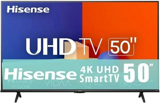 Televisor Hisense 50A65KV - 50 pulgadas, LED 4K UHD, 3840 x 2160 Pixeles, SMART VIDAA