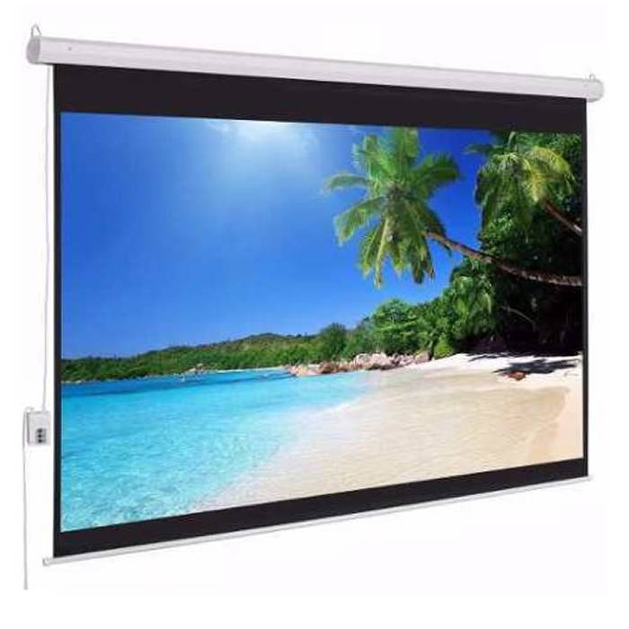 Pantalla de Proyección Eléctrica de Colgar MSE406 - Multimedia SCREEN, 4.06x3.05m. 200 pulgadas diagonales. Incluye C.R. Inalámbrico  y alámbrico