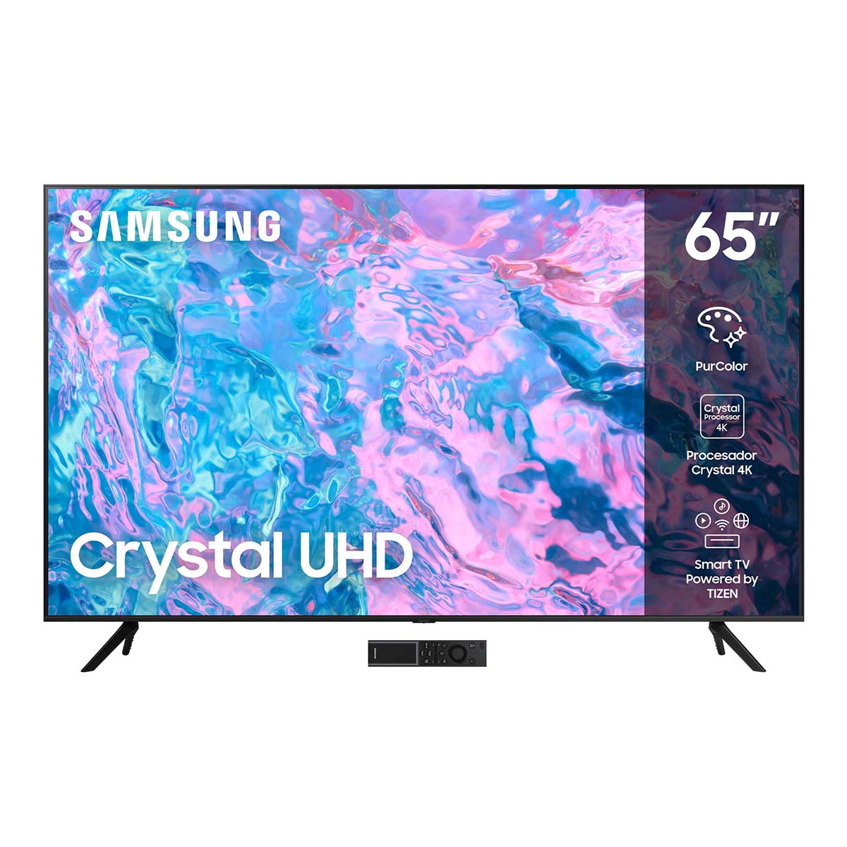 TV SMG LED 65 pulgadas SMART UN65CU7000FXZX UHD 4K - Diseño Flat serie 7, 3840 x 2, 160  50/60 Hz