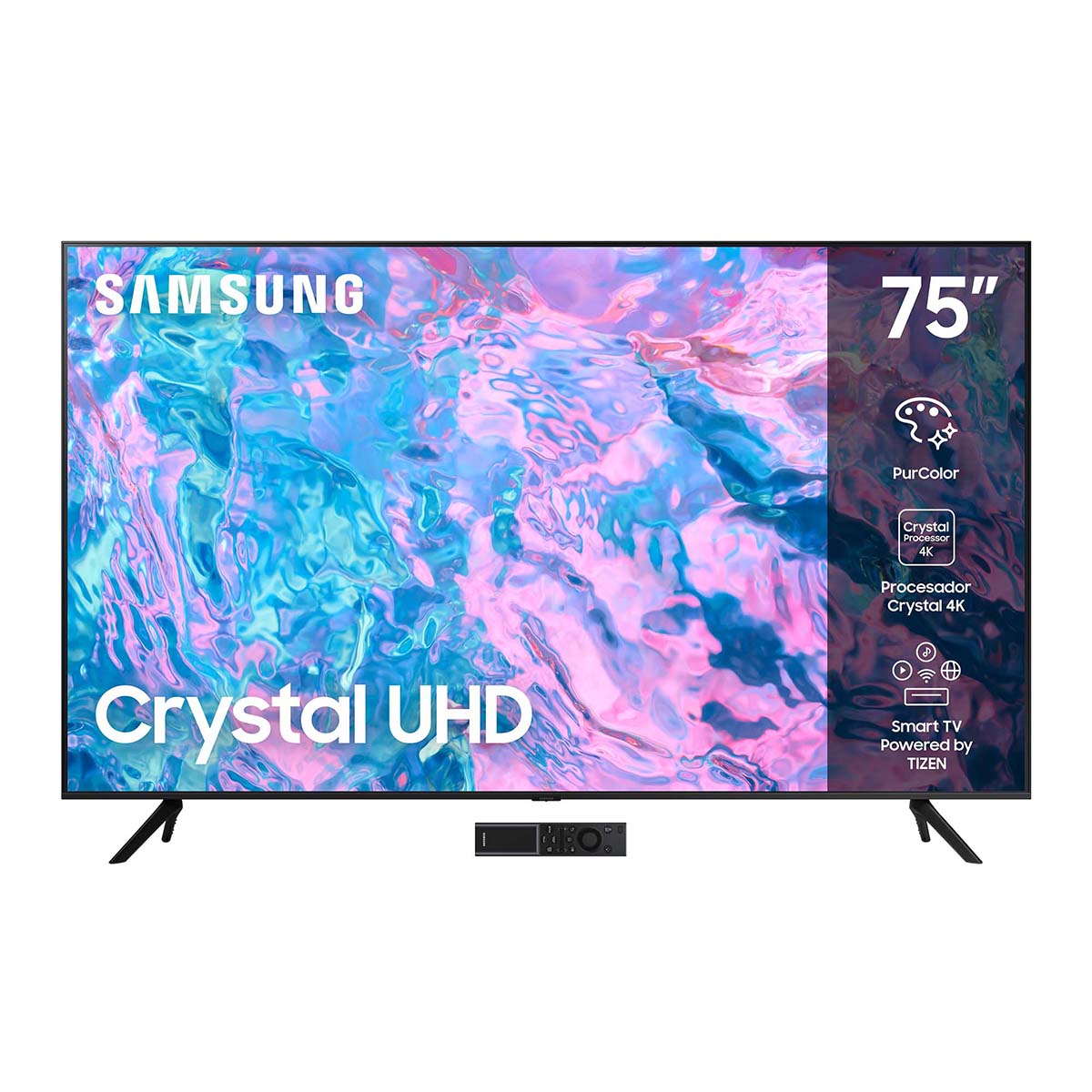 Television SAMSUNG UN75CU7000FXZX - 75 pulgadas, UHD Smart 4K, 3840 x 2160 Pixeles, Tizen