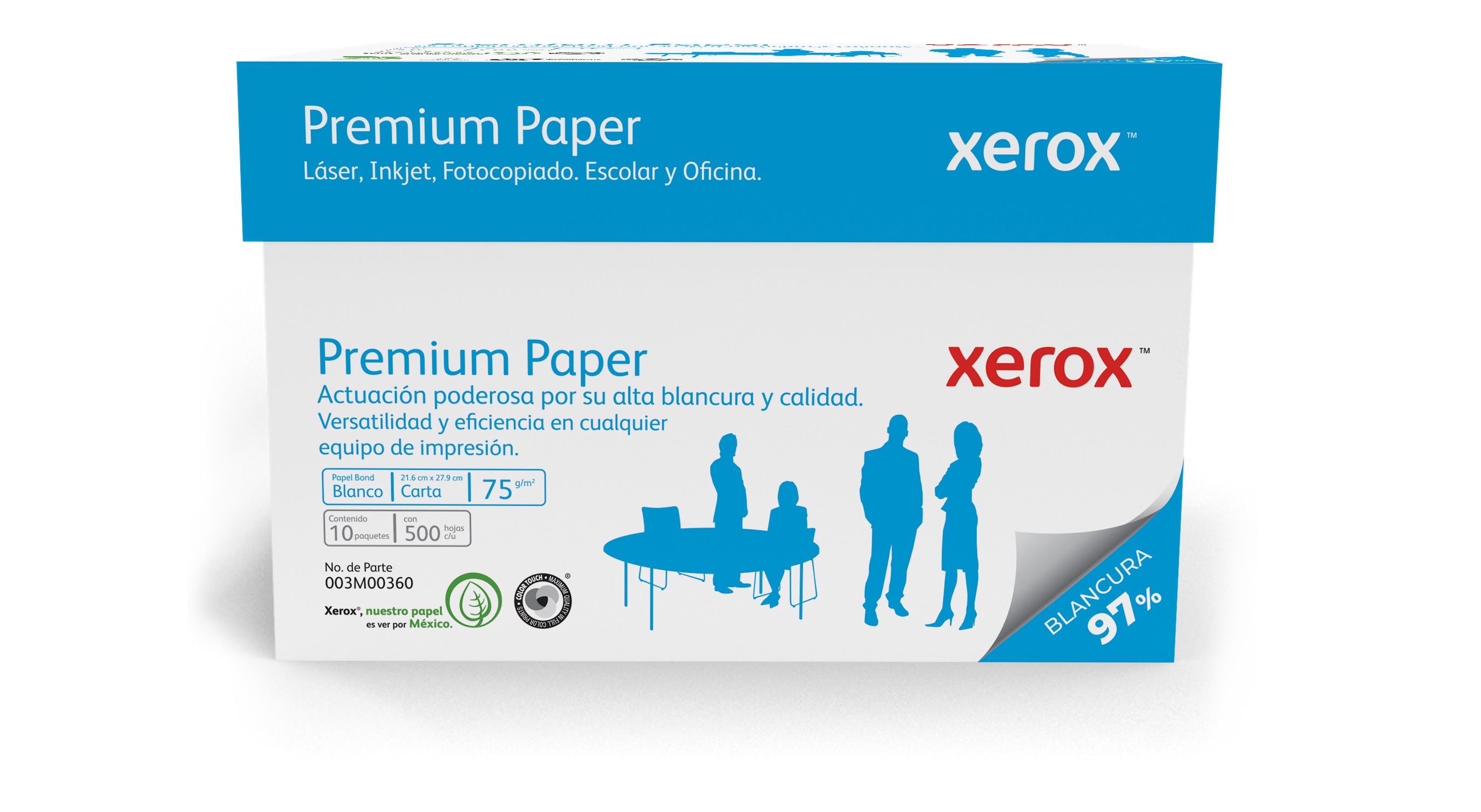 XEROX PAPEL PREMIUM AZUL CARTA 97  BLANCURA -