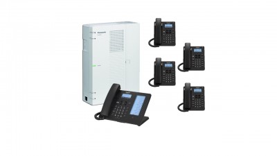 PAQUETE PANASONIC (KX-HTS32-100B ALL IN ONE BUSINESS). Incluye:  1 KX-HTS32MX; 1 KX-HDV230XB y 4 KX-HDV130XB -