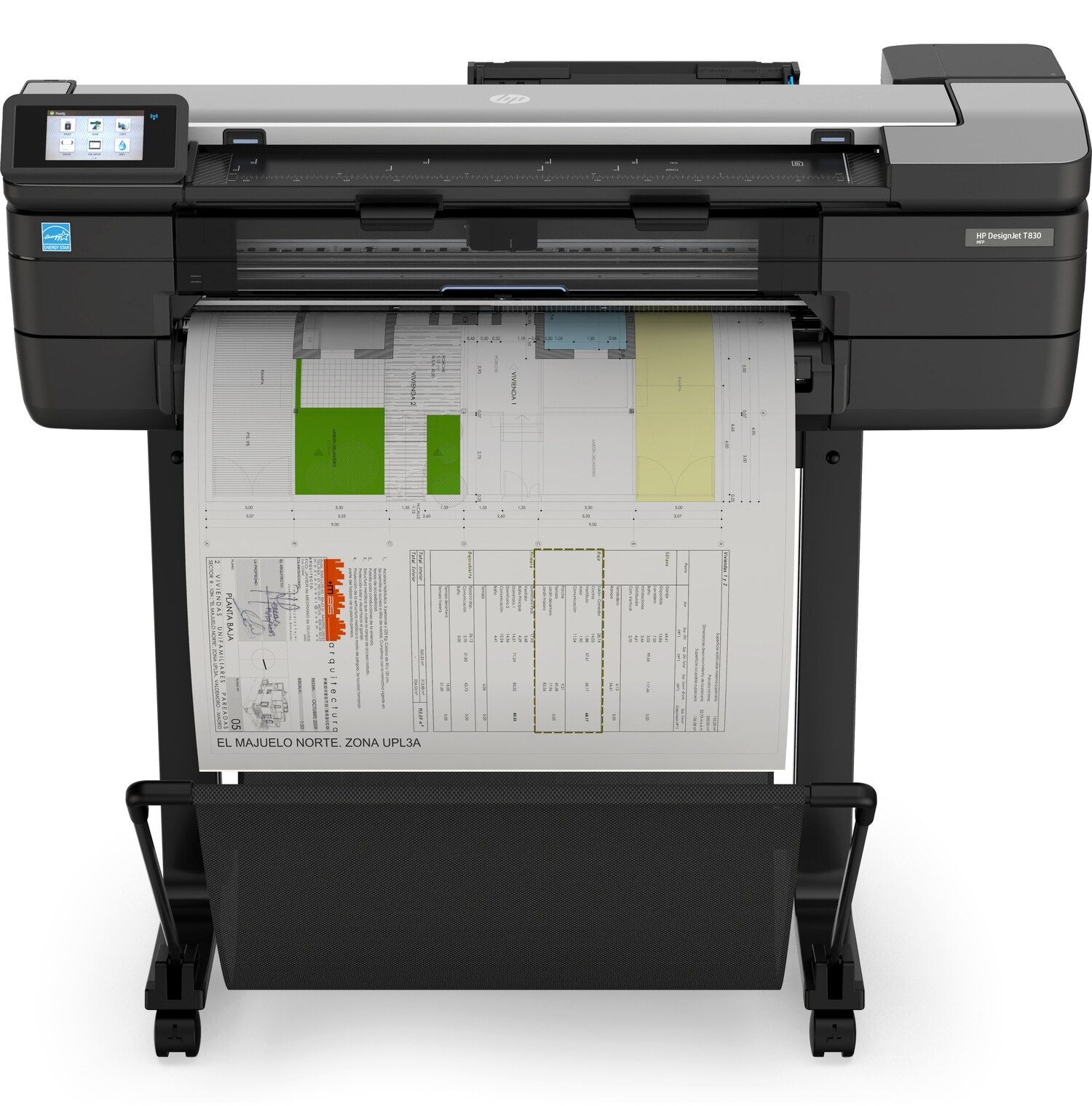 Plotter HP DesignJet T830 (F9A28D) 24" (60.96cm). -