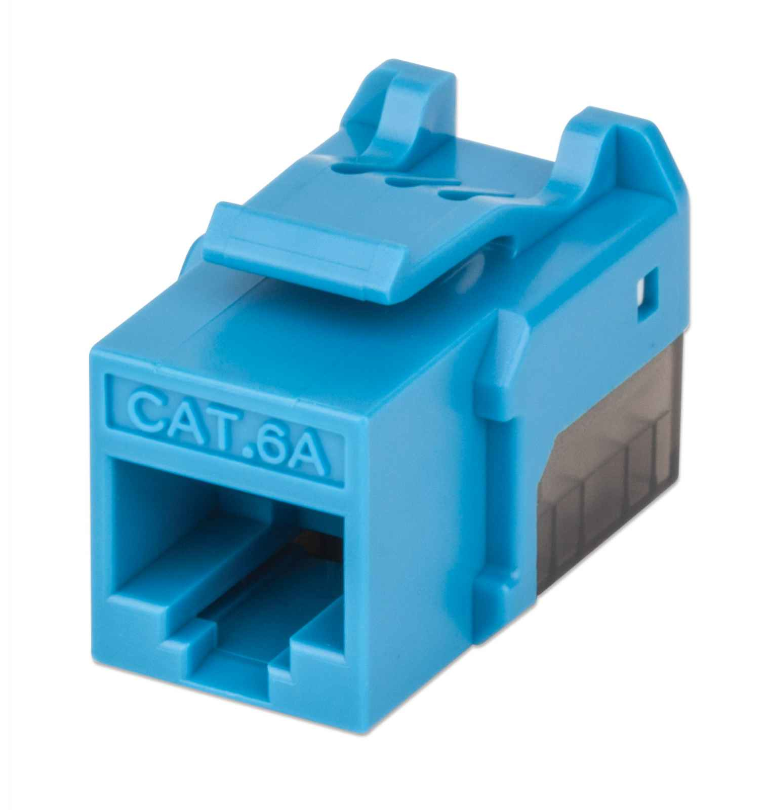 772334 Jack Keystone Cat6a FastPunch - Hace que las terminaciones sean rápidas y fáciles al colocar y cortar todos los alambres en un solo movimiento.