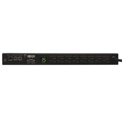 PDU con medidor digital monofásico de 1.4kW P TRIPP-LITE PDUMNH15 - Monitorizado, 1U, Horizontal, Metal, 120 V