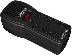 Regulador VICA - 8, Negro, Hogar y Oficina