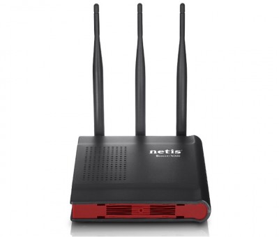 Router Inalámbrico NETIS - Externo, 3, Negro, Rojo