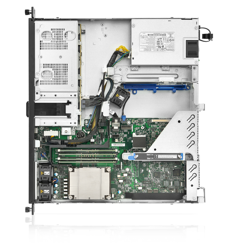 Servidor HPE ProLiant DL20 Gen10 Plus Intel Xeon E-2314 (2.8GHz - 8MB) 4 núcleos 1P 16GB-U 4SFF  Intel VROC RAID 500 W (P44114-B21)