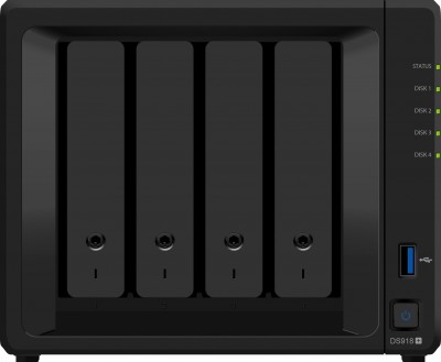 Servidor NAS SYNOLOGY DS918+ - 40 TB, SATA, Intel Celeron