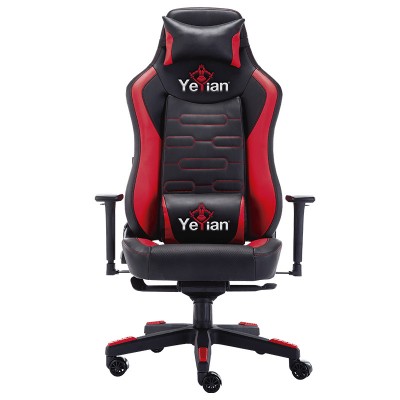 Silla Gaming Yeyian FURY YAR-950R - Gamer, Asiento acolchado, Negro/Rojo, Piel Sintética Resistente
